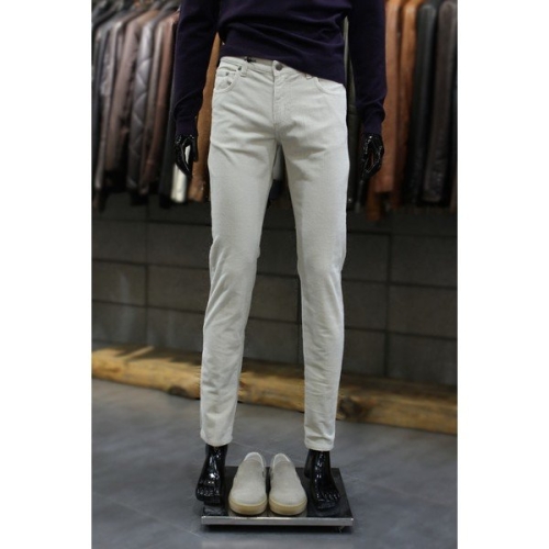 빠니깔레 이태리 아이보리화이트 슬림스판코듀로이팬츠 f-icpt68iv