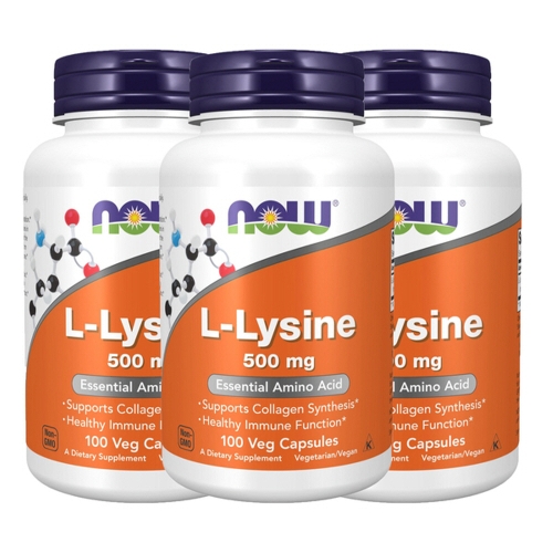 나우푸드 L-라이신 500mg 베지캡슐형 100캡슐 (3개)