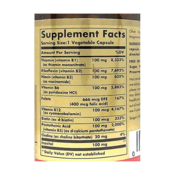 솔가 B-컴플렉스 100 250베지캡슐 (해외) (2개)_이미지