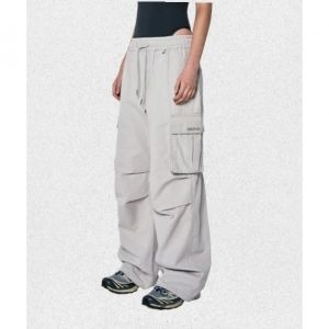 오드스튜디오 ODDSTUDIO 파라슈트 워싱 와이드 코튼 카고팬츠 LIGHT GRAY OO3FUPT103LG 1336357_이미지