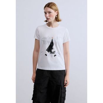 DKNY 횡단보도 대화형 프린트 티셔츠 흰색 7472804_이미지
