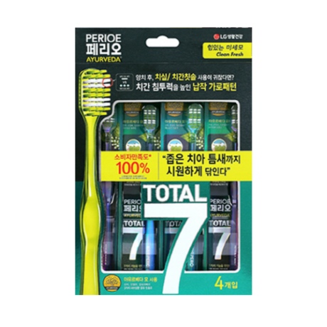 LG생활건강 페리오 토탈7 메디컬허브 아유르베다 힘있는 미세모 (12개)
