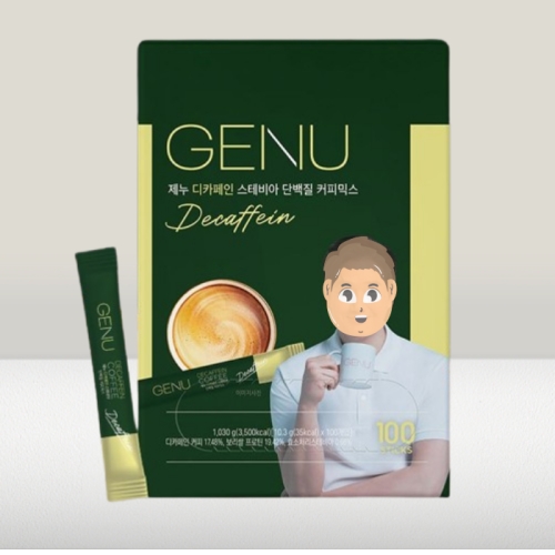 이노바인코리아 제누 디카페인 스테비아 단백질 커피믹스 100개입 (1개)_이미지