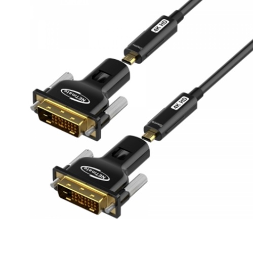 강원전자 NETmate DVI-D AOC 분리형 광케이블 (50m, NM-DAC50D)_이미지