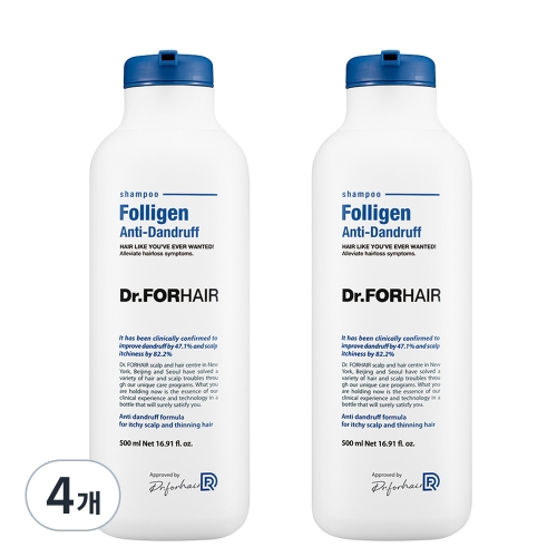닥터포헤어 폴리젠 비듬 각질케어 샴푸 500ml (4개)_이미지