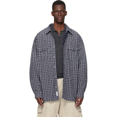 메종마르지엘라 블루 리버서블 패딩 셔츠 S50DT0070 M35779 001F Blue/ grey che_이미지