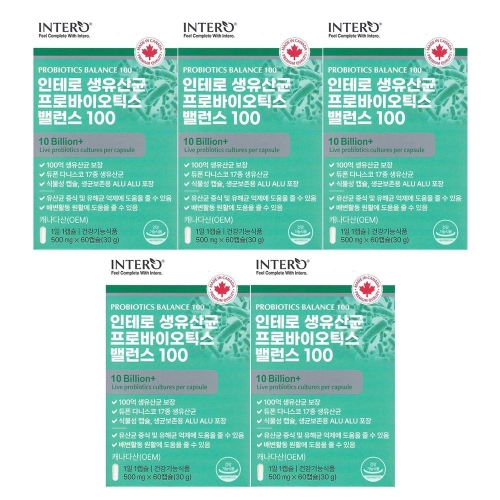 생유산균 프로바이오틱스 밸런스100 60캡슐