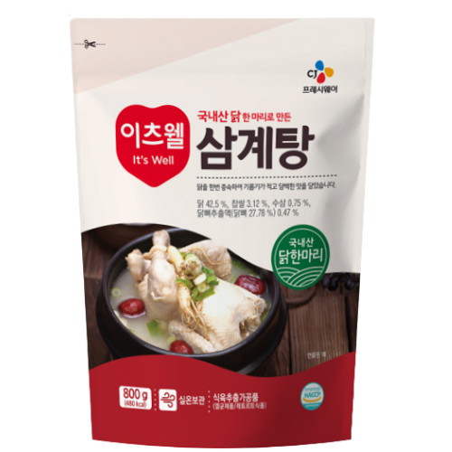 CJ프레시웨이 이츠웰 삼계탕 800g (1개)