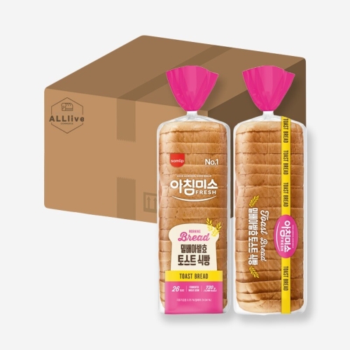 SPC삼립 아침미소 밀배아발효 토스트식빵 730g (2개)_이미지