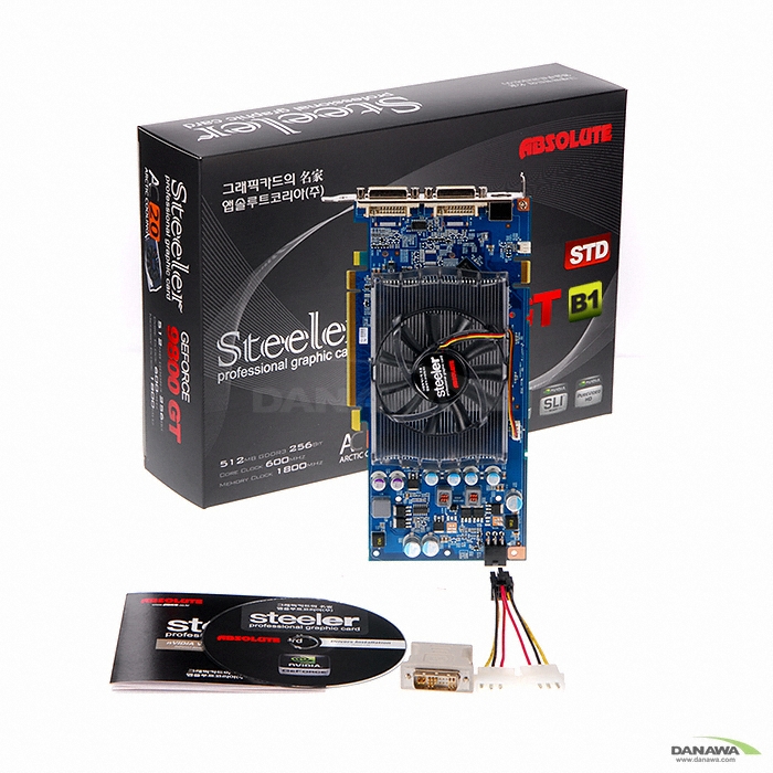 앱코 지포스 9800GT Steeler STD B1 512MB AC20 + SteelSeries 패드_이미지