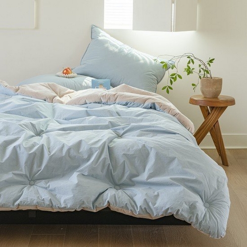 마이하우스 멜로우 60수 고밀도순면 극세사 차렵이불 세트 (퀸 Q)_이미지