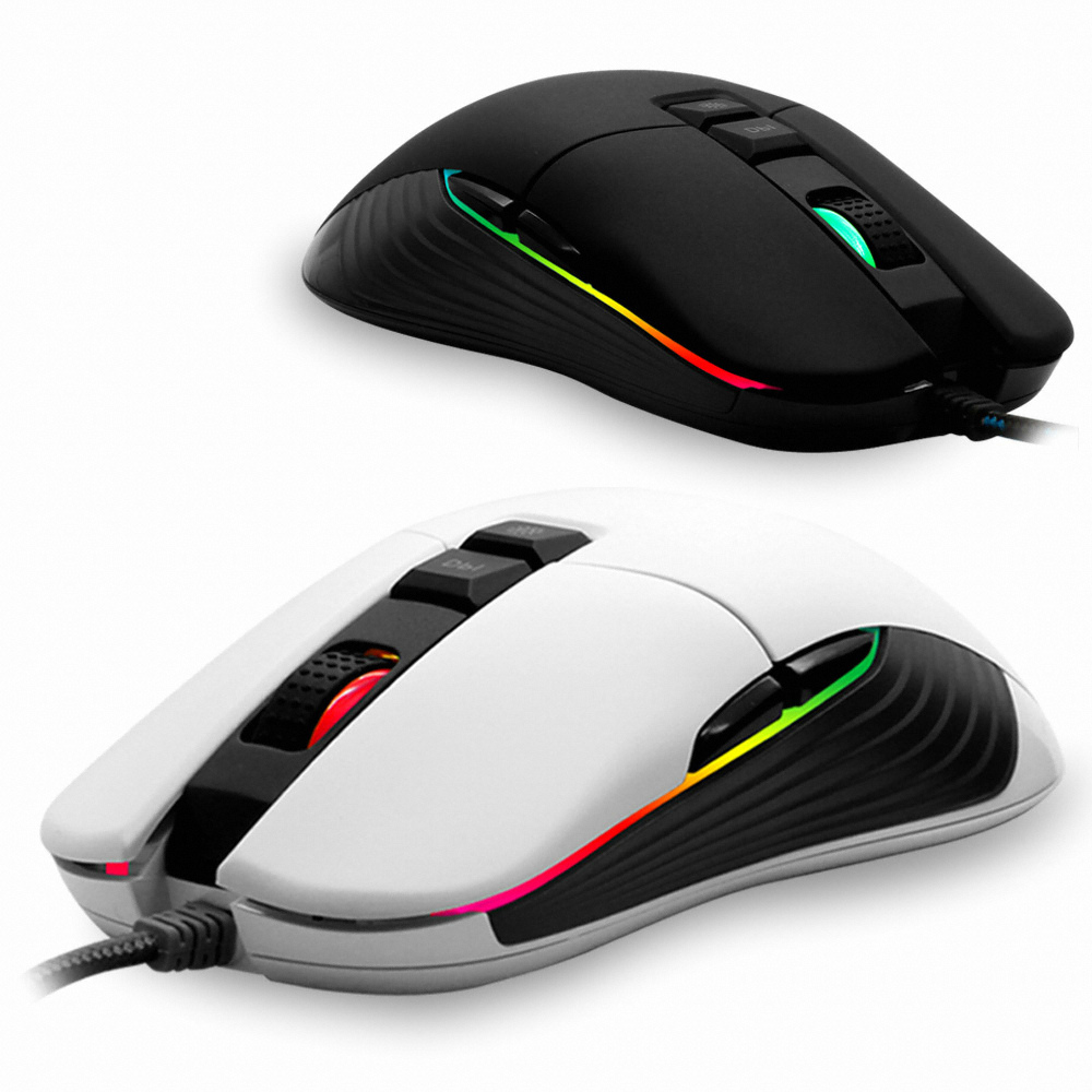 RIZUM G-FACTOR Z200 RGB 양손가능 PRO GAMING MOUSE (화이트)_이미지