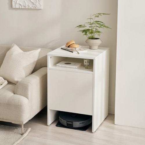 삼익가구 로캐리 수납형 바퀴형 로봇청소기 수납장 보관함 500_이미지