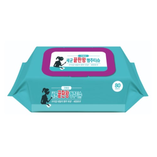 씨앤씨테크 구연산 세균끝판왕 행주티슈 캡형 80매 (4팩)_이미지