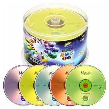 멜로디 CD-R 700MB 48x 케익 50장 5컬러_이미지