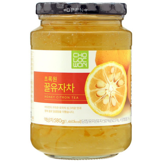 초록원 꿀유자차 580g (3개)