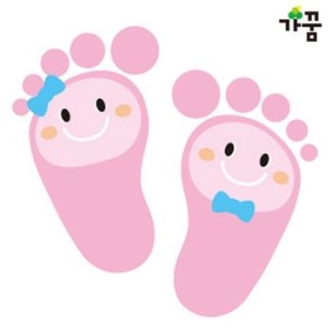 가꿈 미끄럼방지 축광 발바닥 스티커 5매입 분홍 S11297304
