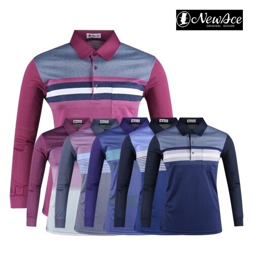 뉴에이스 긴팔 카라 셔츠 AE1S404