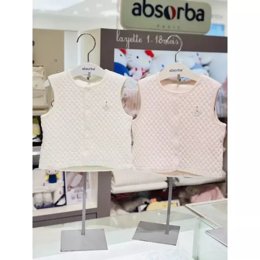 압소바 출산,백일,돌,유아복,아기실내조끼 레이코튼모달실내조끼 AB26D1VE02