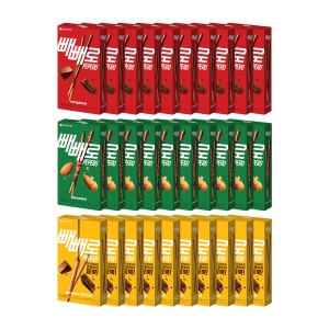 롯데제과 빼빼로 초코 46gx10개 + 아몬드 32gx10개 + 초코필드 45gx10개