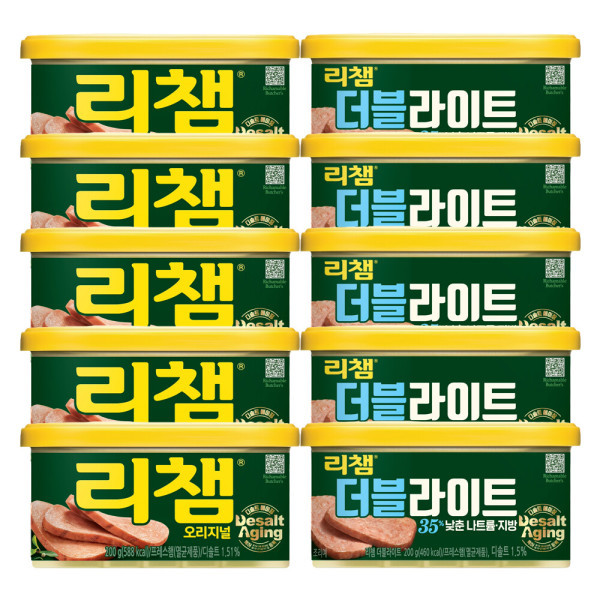 동원F&B 리챔 오리지널 200g x 5개 + 더블라이트 200g x 5개_이미지