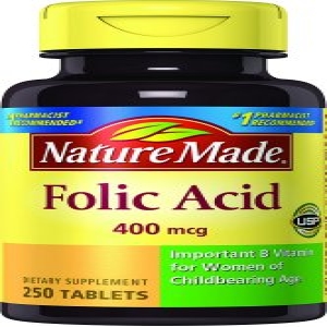 Nature Made Folic Acid 400 mcg 250 Tablets