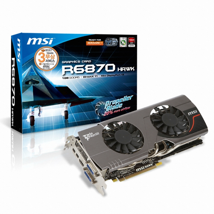 MSI �󵥿� HD 6870 R6870 ȣũ D5 1GB