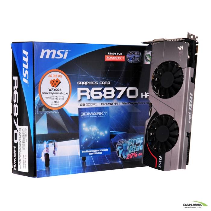 MSI �󵥿� HD 6870 R6870 ȣũ D5 1GB