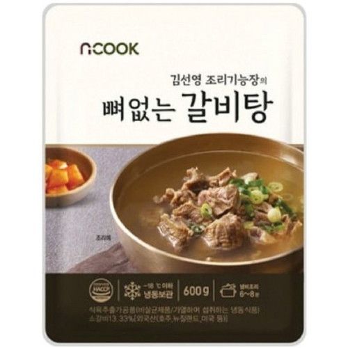 NS쇼핑 엔쿡 김선영 뼈없는 갈비탕 600g (10개)_이미지