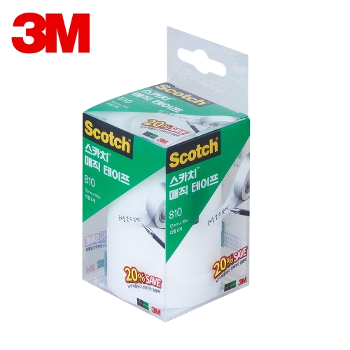 3M 스카치 810 매직 테이프 리필 12mm x 18m (6개)_이미지