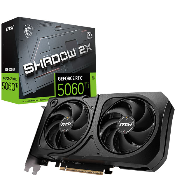 MSI 지포스 <b>RTX</b> 5060 Ti 쉐도우 2X OC 플러스 D7 8GB