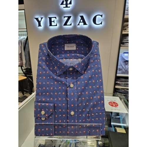 셔츠 YJ0SBA700 BL 일자핏 긴팔