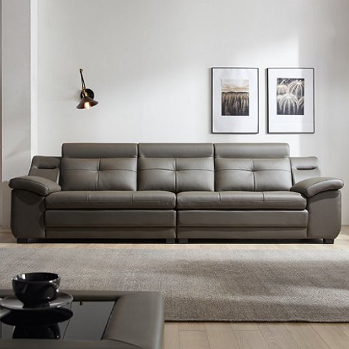 동서가구  마샤 구스다운 천연가죽 소파 4인용 (스툴별도)