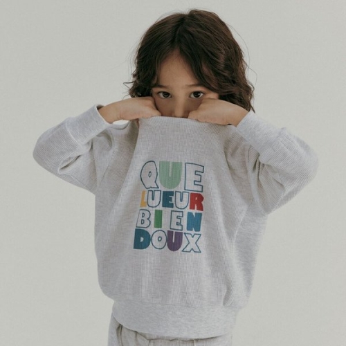 리틀그라운드 데님인더박스 알록레터링스웨트셔츠 76111-334-03