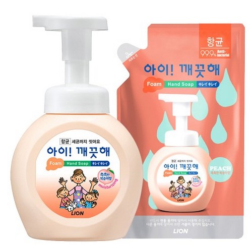 폼 핸드솝 복숭아향 250ml+리필 200ml