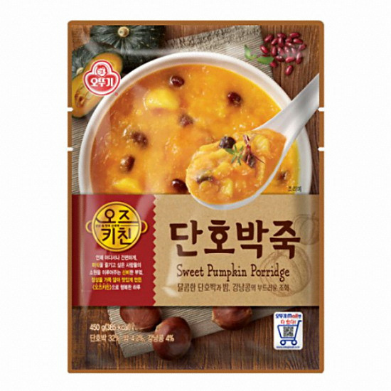 오뚜기 오즈키친 단호박죽 450g이미지입니다. 누르면 해당 게시물로 새창이동합니다.