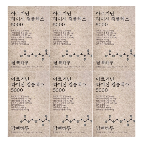  담백하루 아르기닌 라이신 컴플렉스 5000 20ml 30포 [6개]
