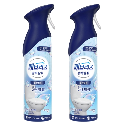 한국피앤지 페브리즈 강력탈취 에어 프레시 스카이 165g (2개)