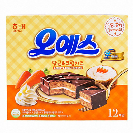 해태제과 오예스 당근&크림치즈 12개입 360g (5개)_이미지