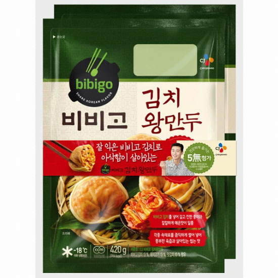 CJ제일제당 비비고 김치 왕만두 420g (4개)_이미지