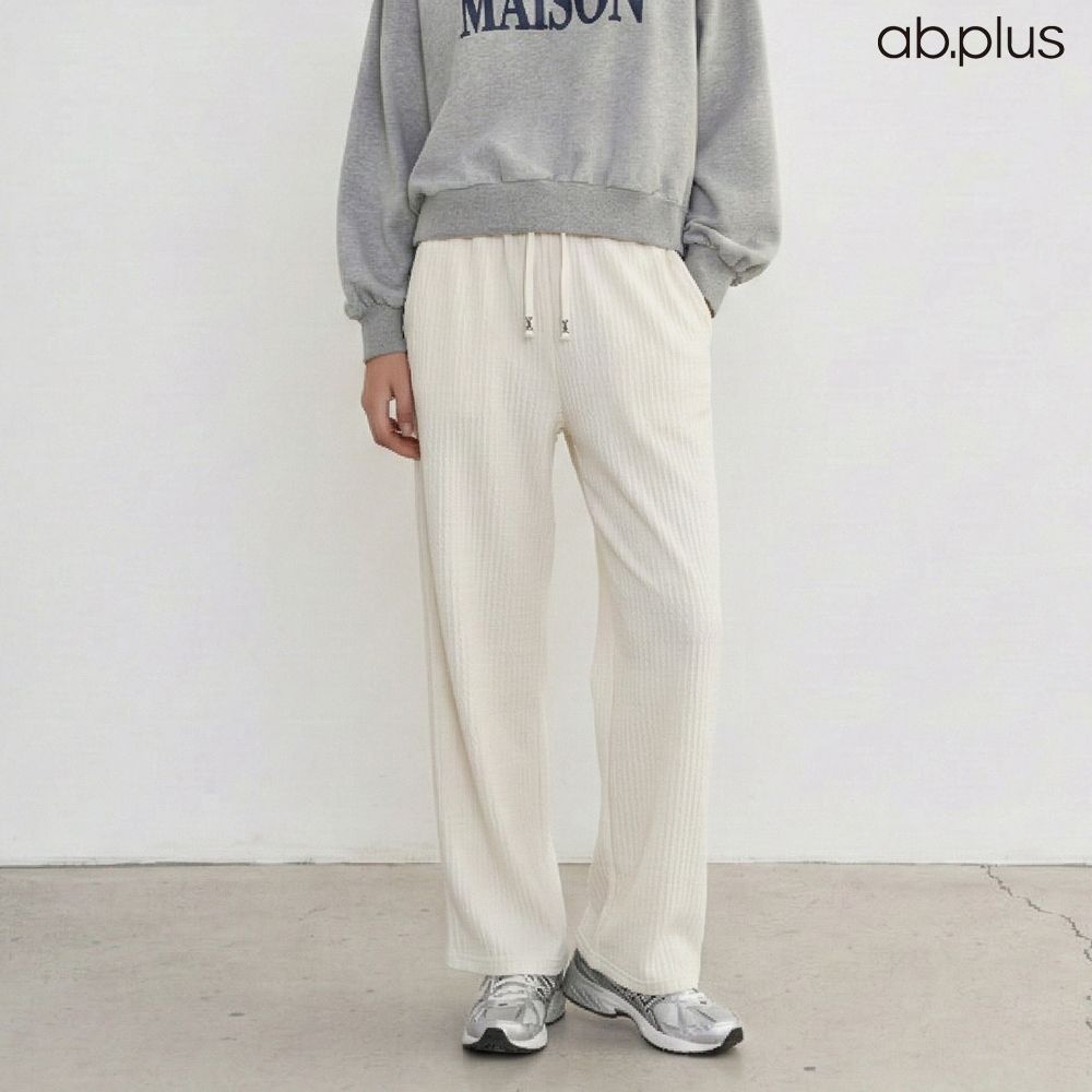 Ab.plus 꽈배기 허리 밴딩 팬츠 LSA5MP45A_이미지