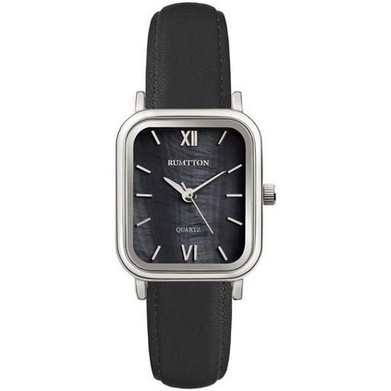 럼튼 자개 여자 하버 레더 (블랙 실버 블랙)_이미지