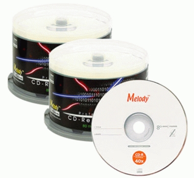 멜로디 CD-R 700MB 52x 케익 100장