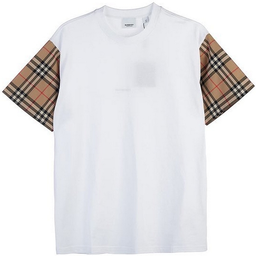 버버리 빈티지 체크 슬리브 코튼 오버사이즈 티셔츠 8042716