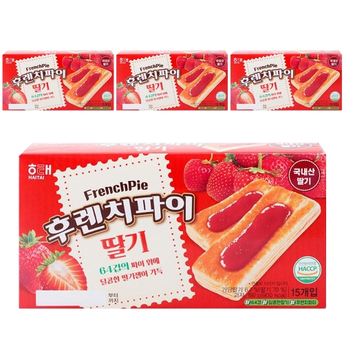후렌치파이 해태 후렌치파이 딸기 192gx4개