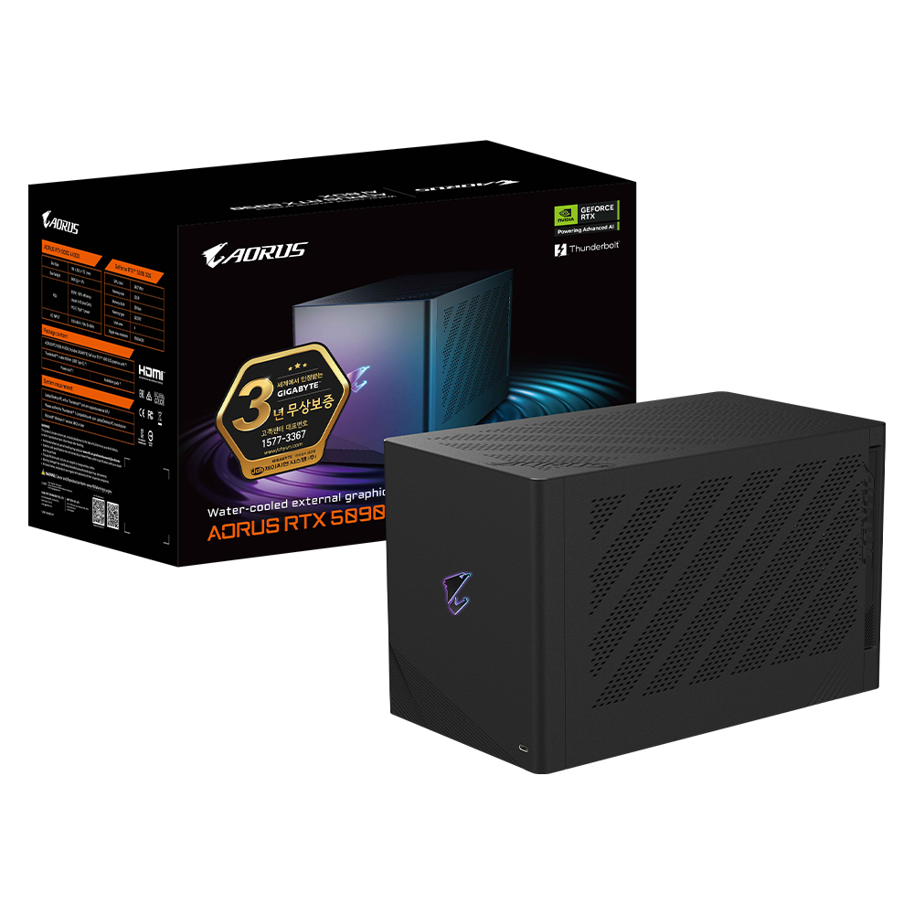 GIGABYTE AORUS 지포스 RTX 5090 AI BOX D7 32GB 제이씨현_이미지
