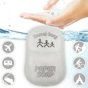 에이치플러스몰 언제어디서나 깨끗이 휴대용 종이비누 50매W66B31F