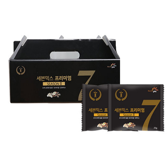 더원비앤에프 넛츠피아 세븐믹스 프리미엄 시즌2 25g 25개입 선물세트 (4개)