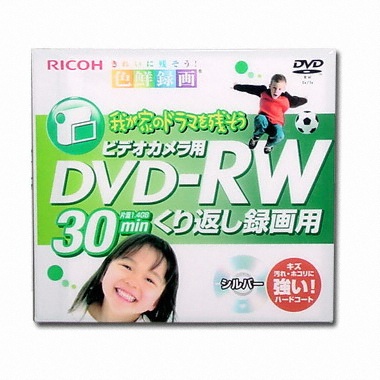 RICOH DVD-RW 1.4GB 2x 쥬얼 1장 미니_이미지