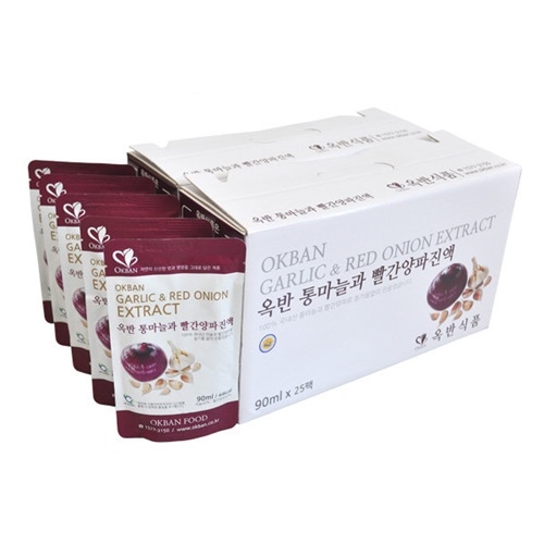 옥반식품 옥반 통마늘과 빨간양파 진액 90ml 25포 (2개)_이미지